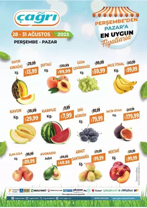 Çağrı Market kataloğu, İstanbul | Cazip teklifleri keşfedin | 2025-08-28T00:00:00.000Z - 2025-08-31T00:00:00.000Z