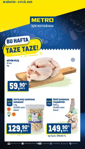 Metro kataloğu, Gaziemir (İzmir) | Taze Ürünler | 2025-08-28T00:00:00.000Z - 2025-09-03T00:00:00.000Z