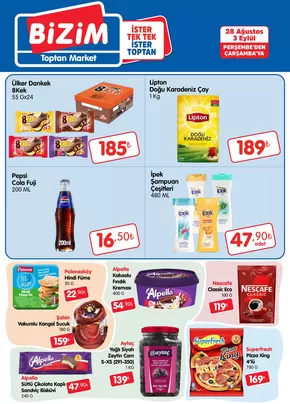 Bizim Toptan kataloğu, İzmir | Haftalık insert | 2025-08-28T00:00:00.000Z - 2025-09-03T00:00:00.000Z