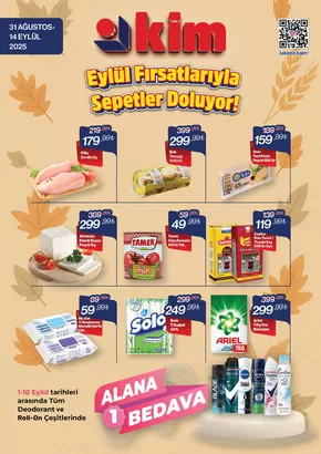 Kim Market kataloğu, Bornova | Tasarrufçular için en iyi teklifler | 2025-08-31T00:00:00.000Z - 2025-09-14T00:00:00.000Z