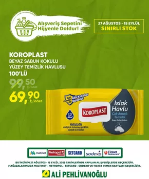 Ali Pehlivanoğlu kataloğu, Milas | Güncel fırsatlar ve teklifler | 2025-08-27T00:00:00.000Z - 2025-09-15T00:00:00.000Z