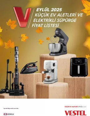 Vestel kataloğu, İstanbul | Küçük Ev Aletleri ve Süpürgeler | 2025-09-04T00:00:00.000Z - 2025-09-18T00:00:00.000Z