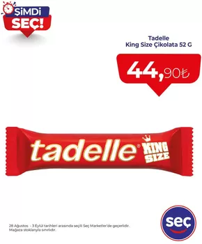 Seç Market kataloğu, Eskişehir | Özel fırsatlar ve indirimler | 2025-09-04T00:00:00.000Z - 2025-09-18T00:00:00.000Z