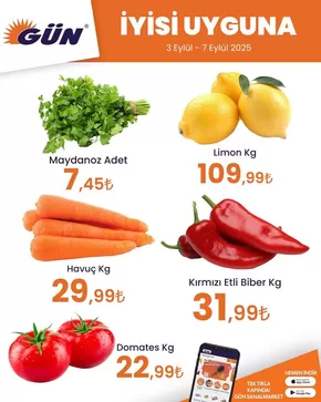 Gün Süpermarket kataloğu | Tüm fırsat avcıları için en iyi teklifler | 2025-09-08T00:00:00.000Z - 2025-09-22T00:00:00.000Z