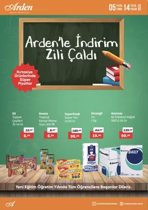 Arden Market kataloğu, Pendik | Sizin için en iyi tekliflerimiz | 2025-09-08T00:00:00.000Z - 2025-09-22T00:00:00.000Z