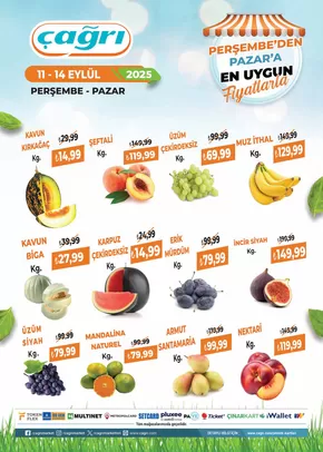 Çağrı Market kataloğu, İstanbul | İndirimler ve kampanyalar | 2025-09-11T00:00:00.000Z - 2025-09-25T00:00:00.000Z