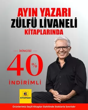Kitapsan kataloğu, Sarılar (Antalya) | %40 Indirimli! | 2025-09-11T00:00:00.000Z - 2025-10-09T00:00:00.000Z