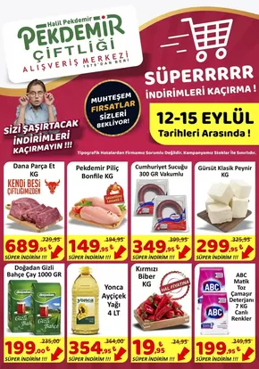 Pekdemir kataloğu, Denizli (Denizli) | Tüm fırsat avcıları için en iyi teklifler | 2025-09-13T00:00:00.000Z - 2025-09-27T00:00:00.000Z