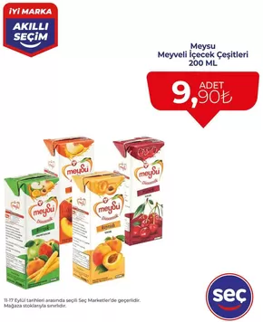 Seç Market kataloğu, Suluova | Şimdi fırsatlarımızla tasarruf edin | 2025-09-15T00:00:00.000Z - 2025-09-29T00:00:00.000Z