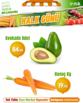 Barış Gross Market kataloğu | Fırsat avcıları için harika teklifler | 2025-09-21T00:00:00.000Z - 2025-10-05T00:00:00.000Z