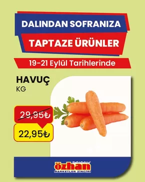 Özhan Market kataloğu, Mudanya | Güncel fırsatlar ve teklifler | 2025-09-21T00:00:00.000Z - 2025-10-05T00:00:00.000Z