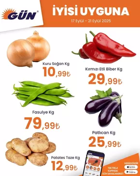 Gün Süpermarket kataloğu | Geniş teklif yelpazesi | 2025-09-26T00:00:00.000Z - 2025-10-10T00:00:00.000Z