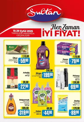Sultan Market kataloğu, Kütahya | Özel fırsatlar ve indirimler | 2025-09-28T00:00:00.000Z - 2025-10-12T00:00:00.000Z