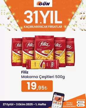 Gün Süpermarket kataloğu | Özel fırsatlar | 2025-09-29T00:00:00.000Z - 2025-10-13T00:00:00.000Z