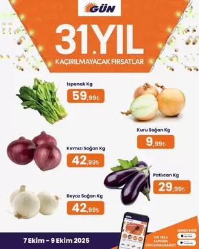 Gün Süpermarket kataloğu | KAÇIRILMAYACAK FIRSATLAR | 2025-10-07T00:00:00.000Z - 2025-10-09T00:00:00.000Z