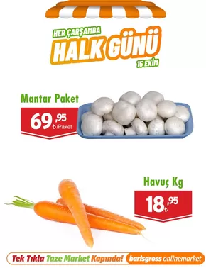 Barış Gross Market kataloğu | Güncel fırsatlar ve teklifler | 2025-10-21T00:00:00.000Z - 2025-11-04T00:00:00.000Z