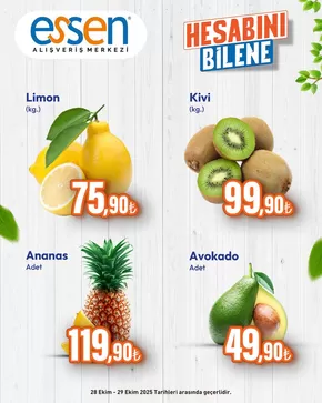 Essen AVM kataloğu, Serdivan | Güncel özel kampanyalar | 2025-10-29T00:00:00.000Z - 2025-11-12T00:00:00.000Z