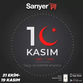 Sarıyer Market kataloğu, Armutlu (Yalova) | indirim | 2025-10-31T00:00:00.000Z - 2025-11-19T00:00:00.000Z