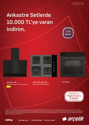 Arçelik kataloğu, İstanbul | Arcelik Ankastre Kataloğu | 2025-11-01T00:00:00.000Z - 2025-11-15T00:00:00.000Z