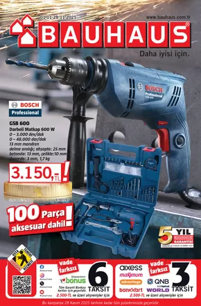 Bauhaus kataloğu | Bauhaus katalog | 2025-11-01T00:00:00.000Z - 2025-11-28T00:00:00.000Z