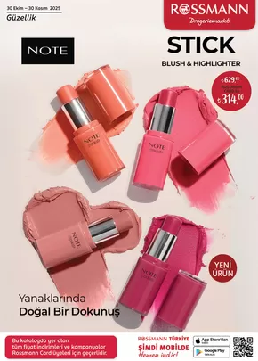Rossmann kataloğu, İstanbul | Cazip teklifleri keşfedin | 2025-10-30T00:00:00.000Z - 2025-11-30T00:00:00.000Z