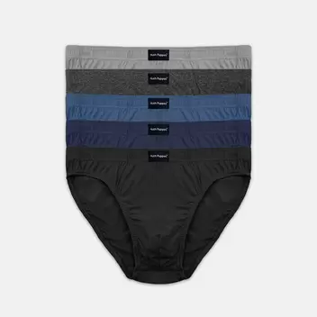 5pcs Men's Briefs | Cotton Jersey | Hipster | HMB679425