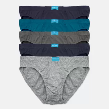 5pcs Men's Briefs | Cotton Jersey | Low Rise Mini | HMB679424