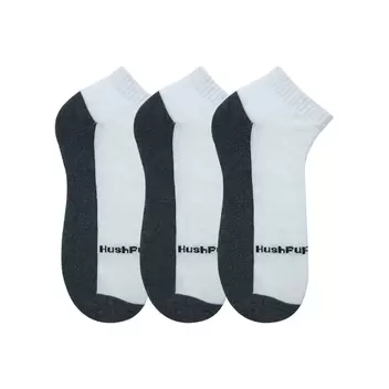 3prs Men's White Ankle Half Terry Socks | Cotton Elastane | S136