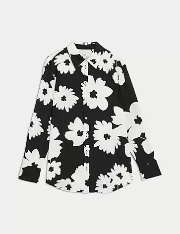 Printed Collared Blouse