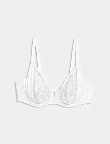 Embrace Embroidered Wired Full Cup Bra A-E