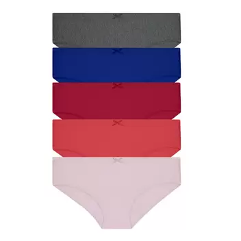 Cotton Spandex Hipster 5pcs Ladies Panties HLU008880