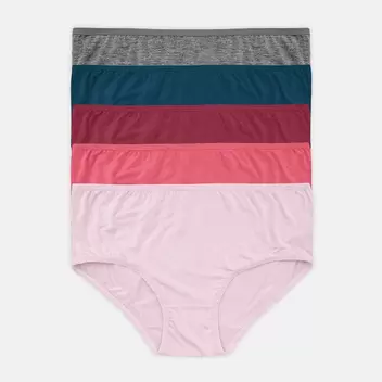 Bamboo Midi 5pcs Ladies Panties HLU409023