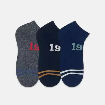 3prs Men Sporty Half Terry Ankle Socks | HMS479558