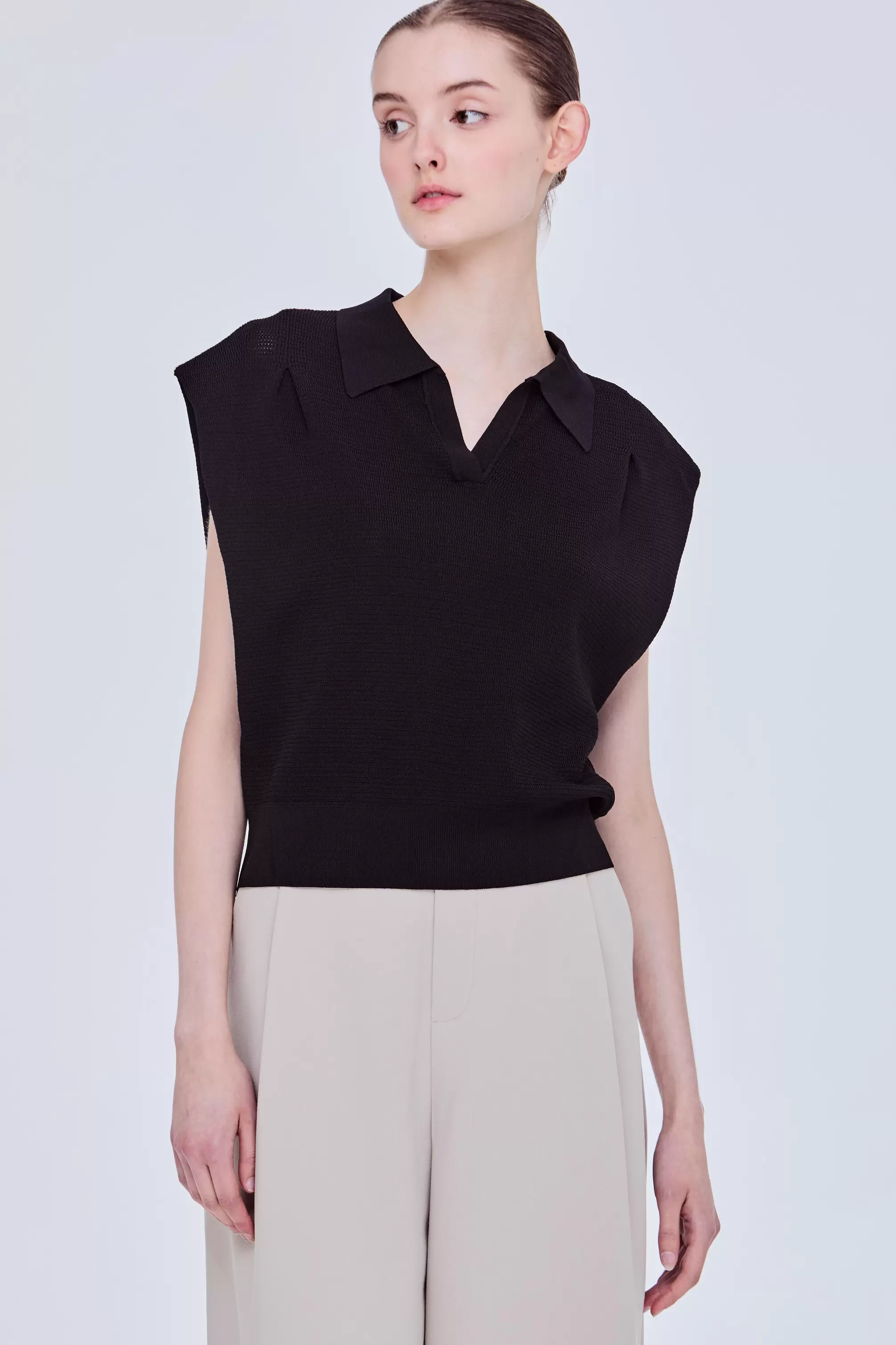Smart Collared Magyar Knit Top
