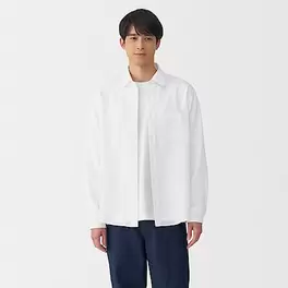 M's Breathable stretch seersucker L/Slv shirt