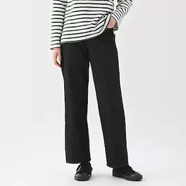 W's Kapok blend Denim straight pants black (71cm) (OS)