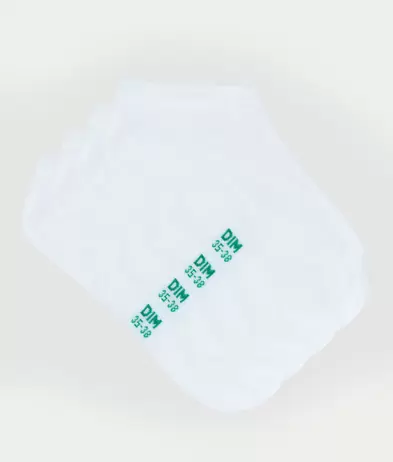 Pack of 2 Cotton Ankle Socks in White