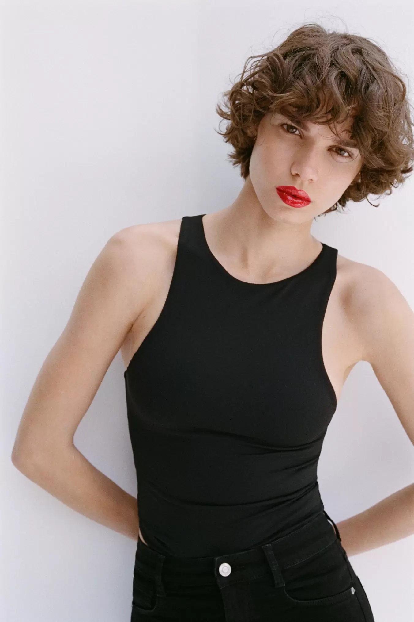 POLYAMIDE HALTER BODYSUIT