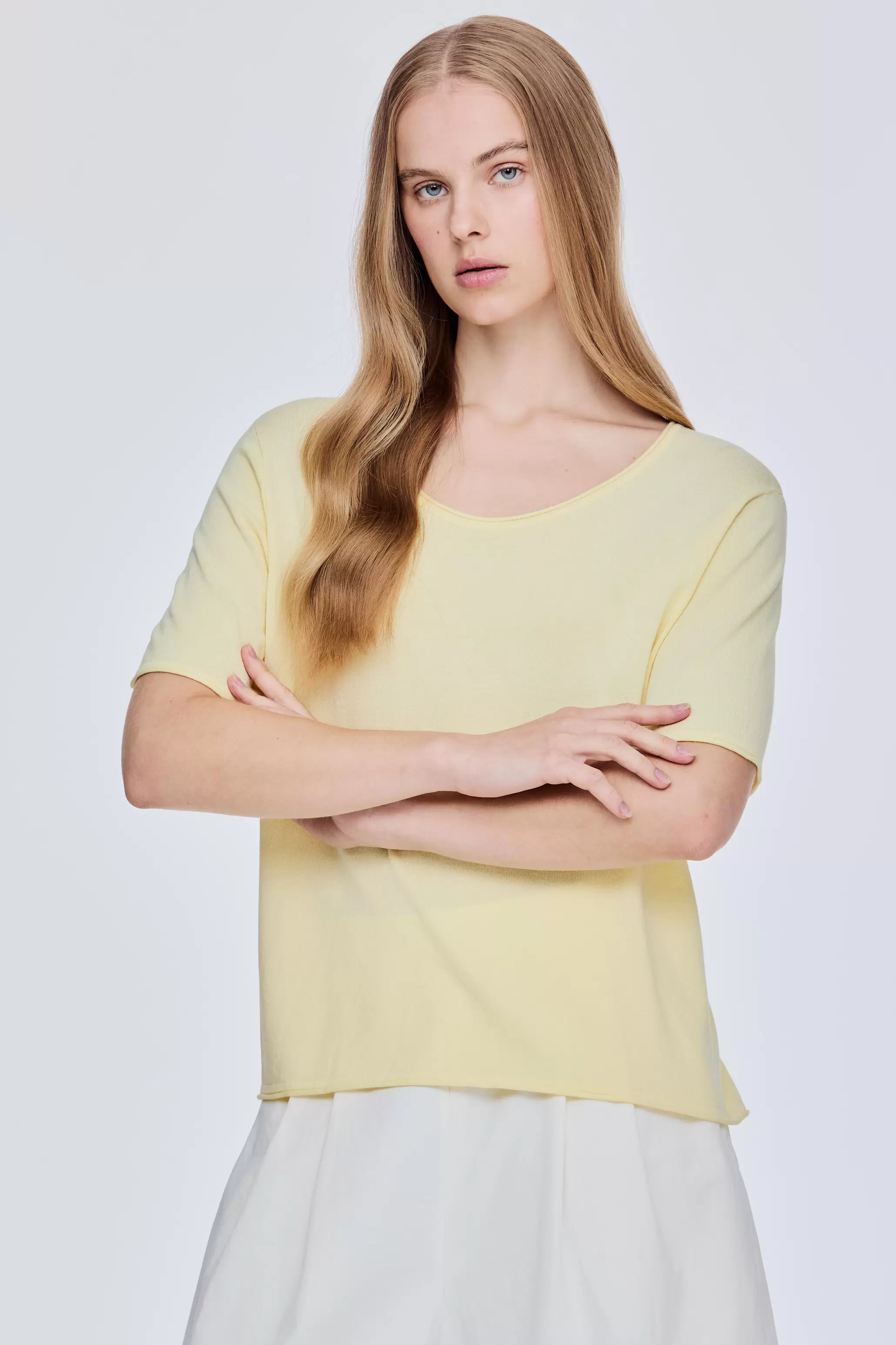 Scoop Neck Knit Tee