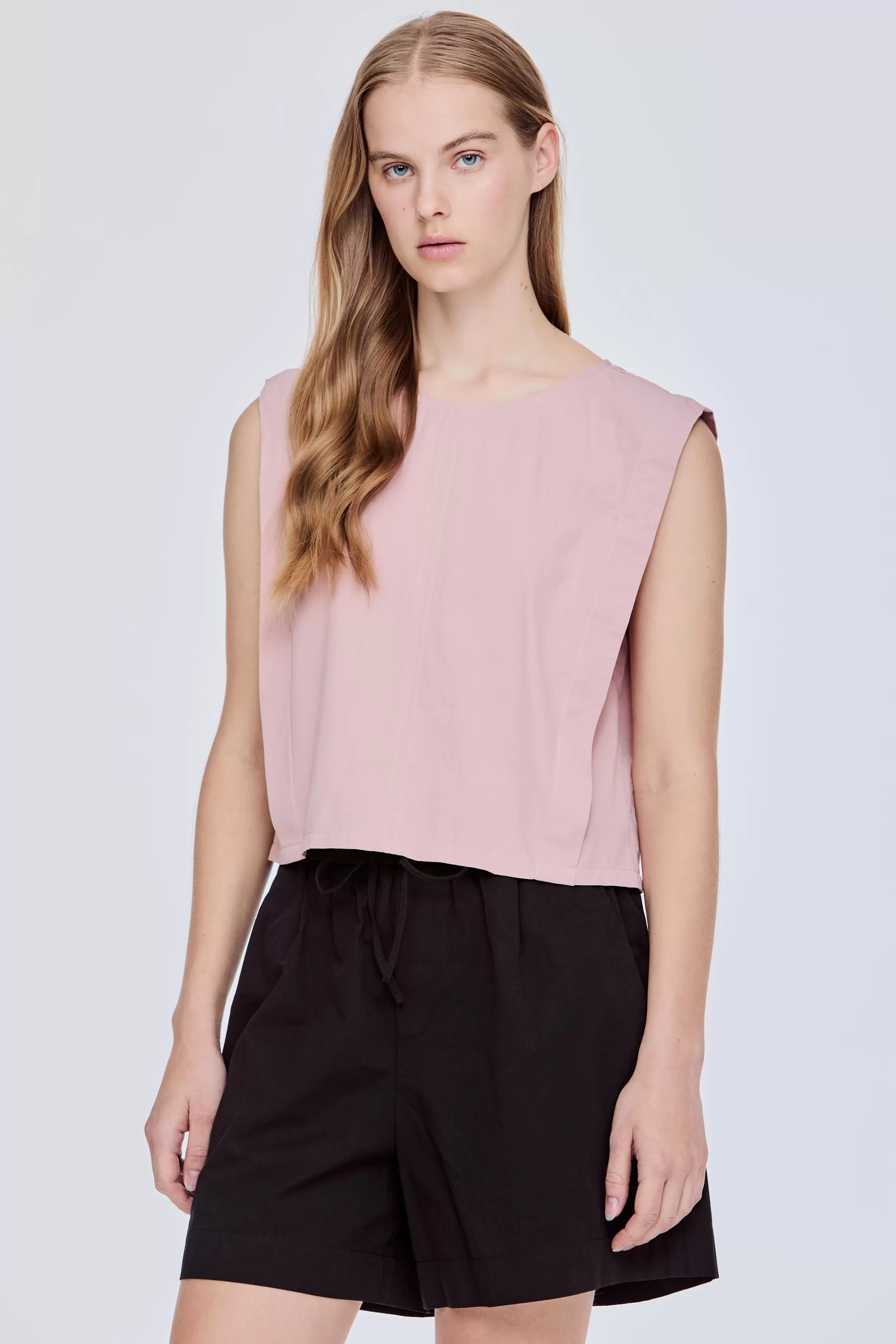 Sleeveless Panelled Top