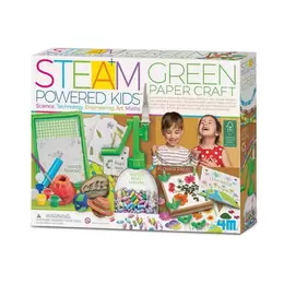 4M Green Paper Craft Steam Powered Kids
