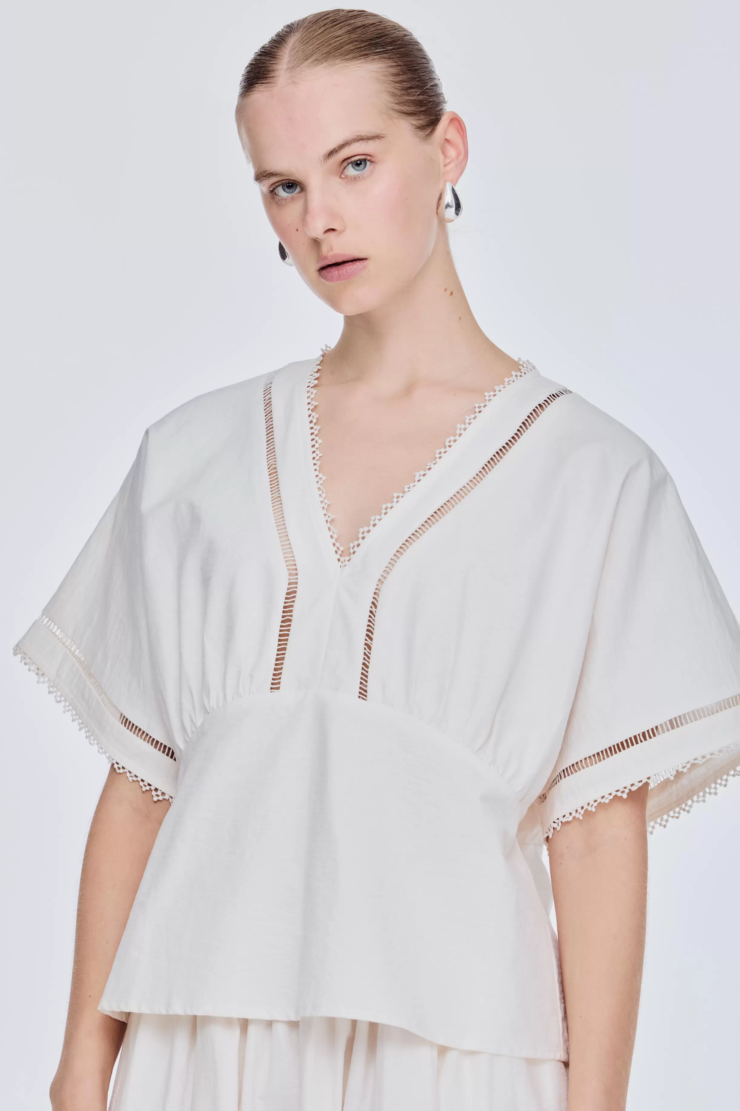 Kimono Lace Trim Top