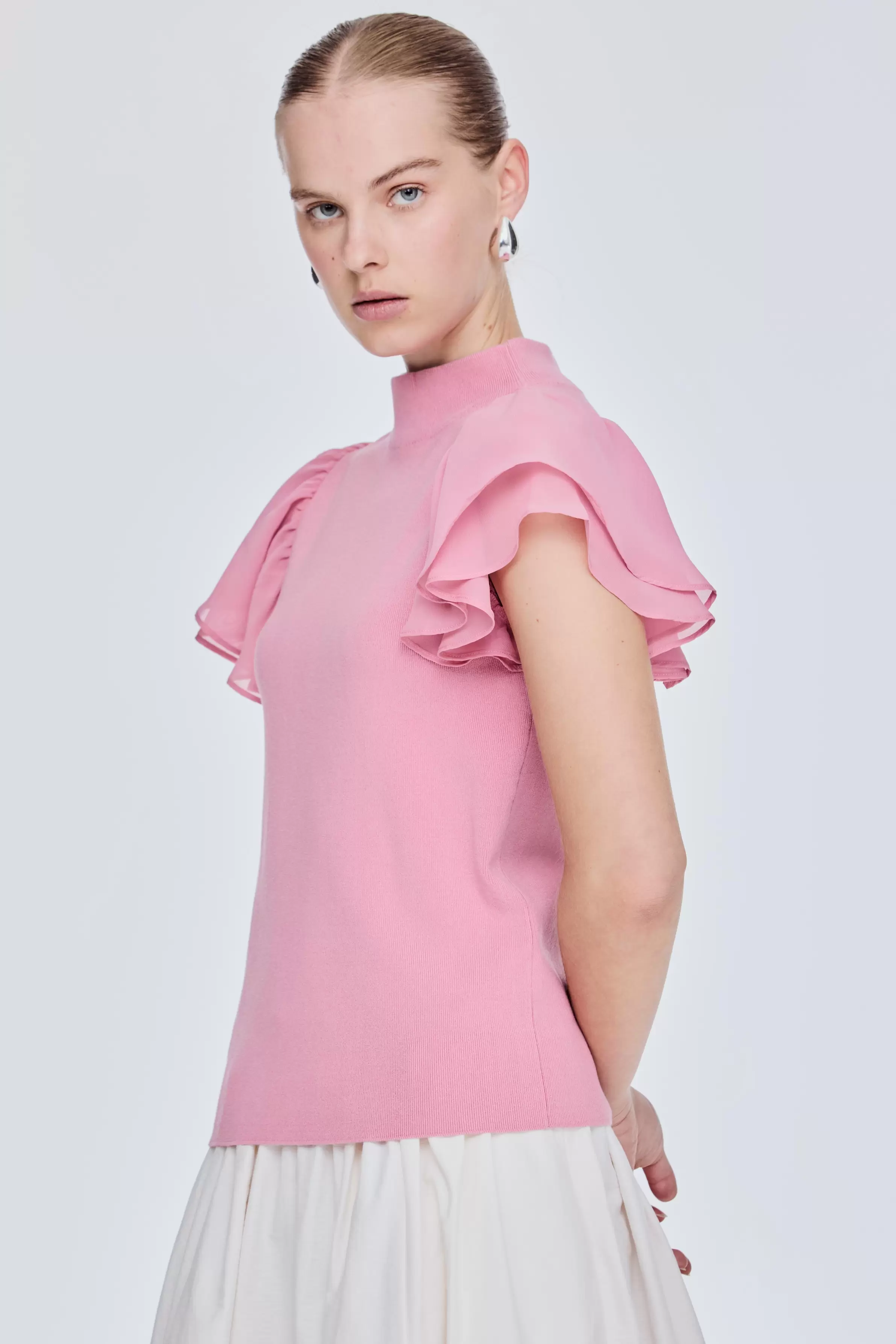 Butterfly Sleeve Knit Top