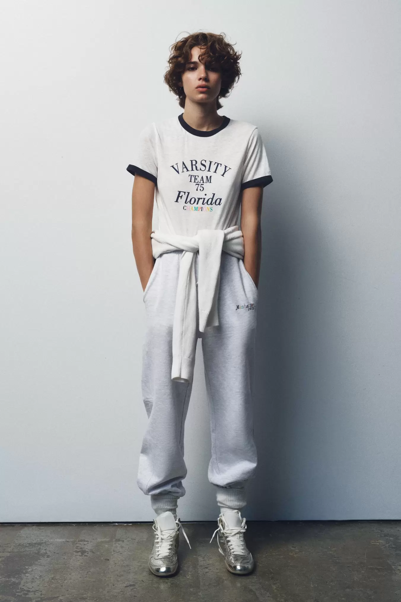 SLOGAN SLUB T-SHIRT