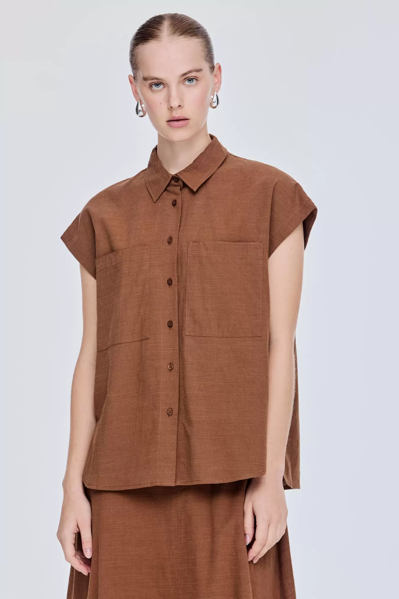 Relaxed Collared Blouse