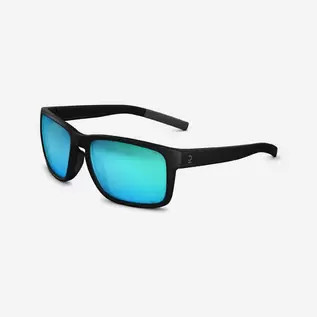 Mountain Hiking Polarised Category 3 Sunglasses Quechua MH530 - Black/Blue