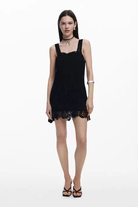 Crochet mini dress
