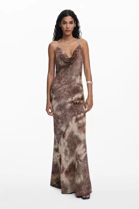 Long gradient strap dress