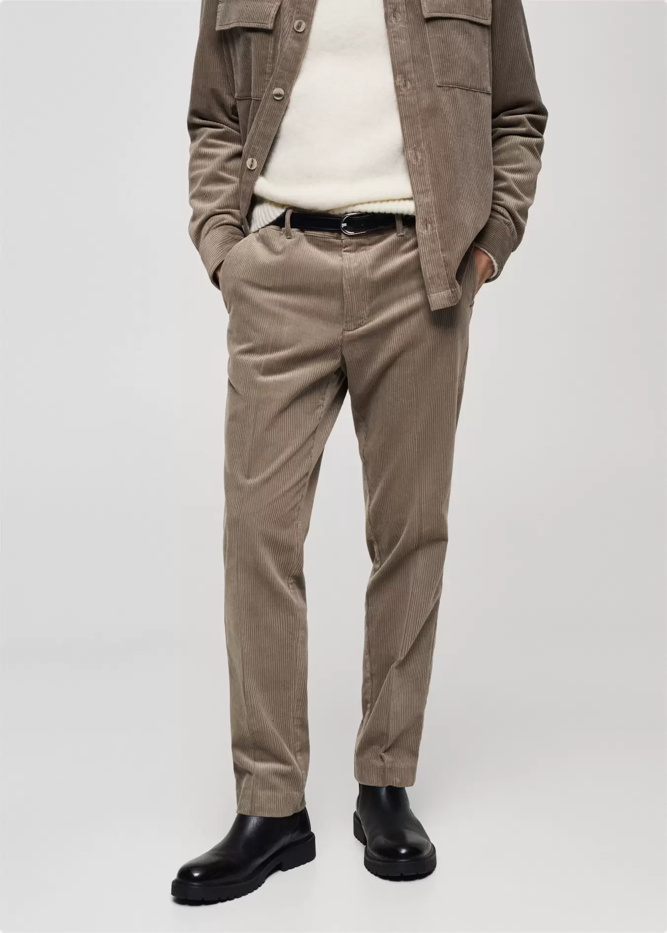 Corduroy regular-fit trousers