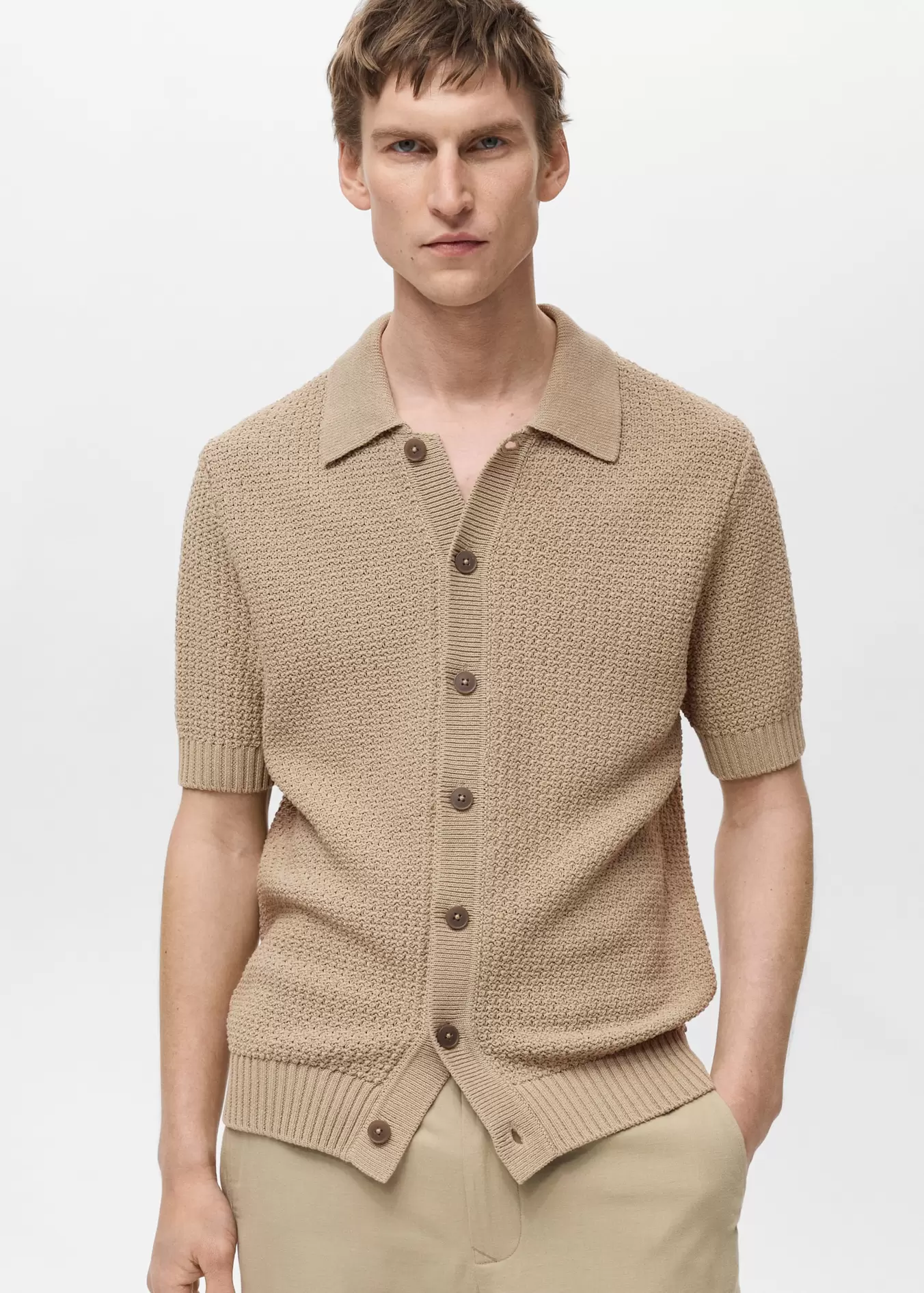 Cotton knit shirt